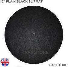 12" Plain Black Turntable Slip