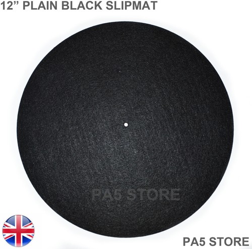 Plain black turntable slip - 12",