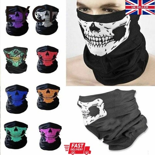 Biker skeleton skull face mask - face,