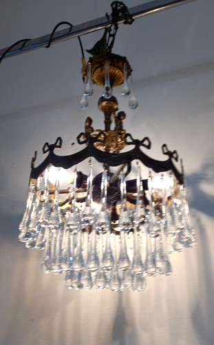 Vintage brass crystal - crystal, empire