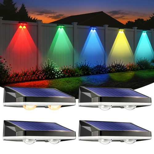 Solar fence lights outdoor - fence,