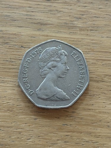1978 old large 50p fifty - old,