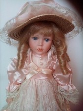 porcelain doll with stand