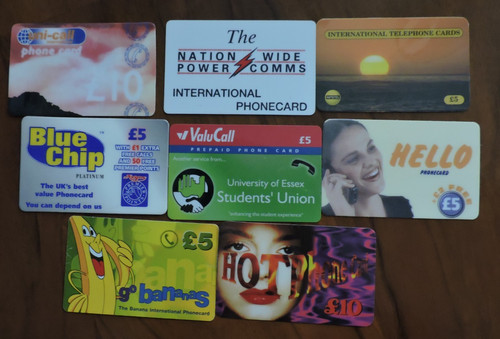 Assorted phonecards - assorted, uk