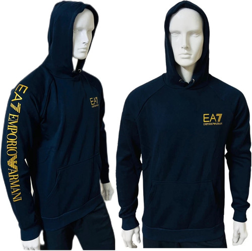 Armani ea7 gold logo hoodie - ea7,
