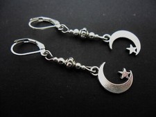 Pair tibetan silver dangly - a,