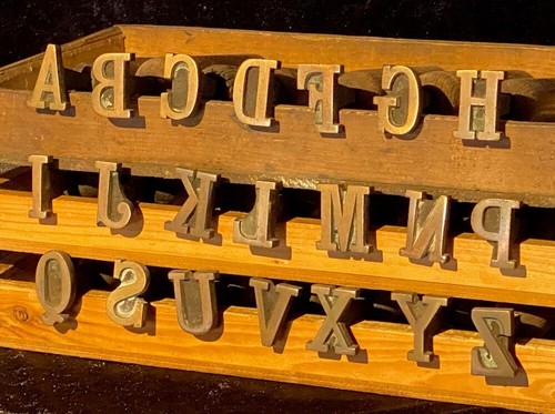 Brass stamp letter - brass, finishing