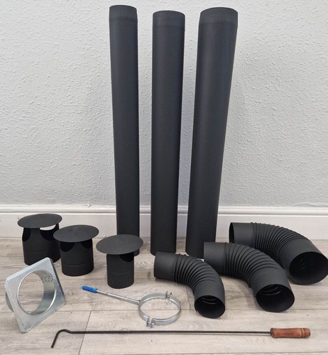 Black steel flue - 4", 6"
