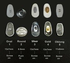 SILICONE NOSE PADS, various types for Glasses spectacles