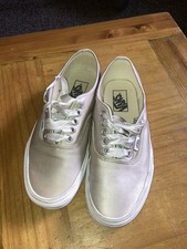 VANS Authentic Satin Lux UK 6 Light Silver Shoes