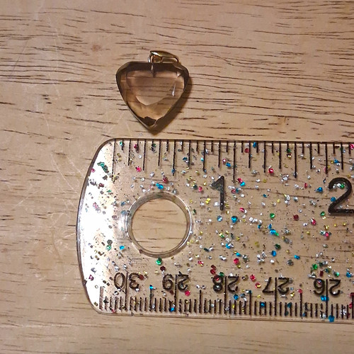 Heart shaped brown crystal - heart-shaped,