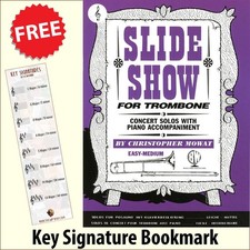 Slide Show for Trombone Treble Clef Music Book + FREE Key Signature Bookmark