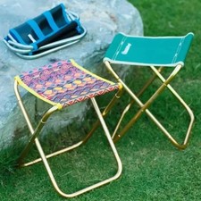 1 Pcs Outdoor Travel Small Stool Camping Beach Foldable Storage Folding Chair