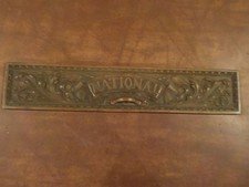 National Cash Register ORIGINAL Red Brass Drawer Front Renaissance Model NCR