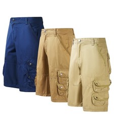 Mens Cargo Shorts Chino Long