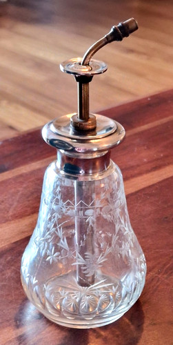 Silver cut etched crystal - cut,