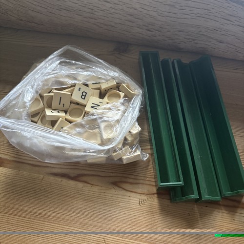 Spare scrabble pieces - pieces, tiles