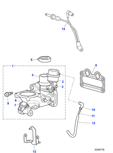Jaguar vacuum hose type 0 - hose, s-type