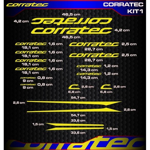 Corratec vinyl decals - corratec, stickers