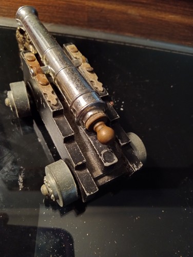 Cast iron cannon - cast, cannon.