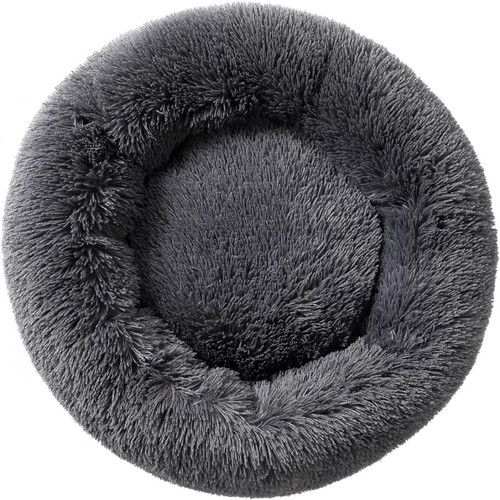 Plush donut dog bed cat - dog,