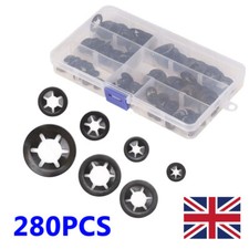 280PCS Starlock Washers Tooth Starlock Push on Locking Washers Clips Fasten UK