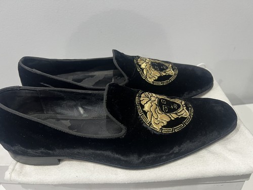 Versace velvet medusa slipper - medusa,