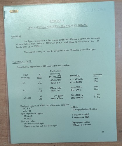 Telequipment appendix - telequipment, j