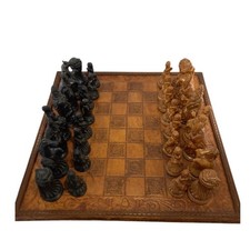 Vintage Chess Set Sculptural