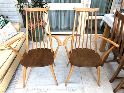 Pair 1970s ercol - pair,