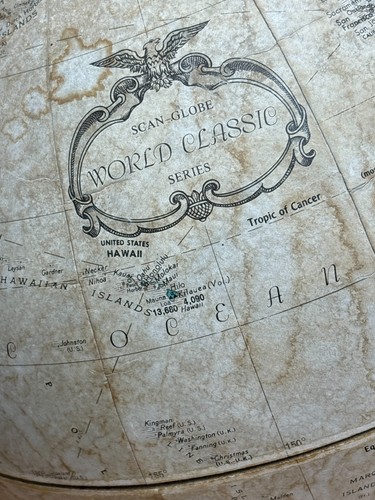 Antique globe scan - scan-globe, world