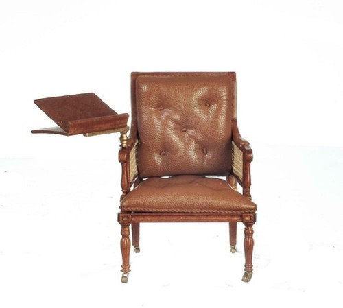 Dolls house walnut armchair - house,
