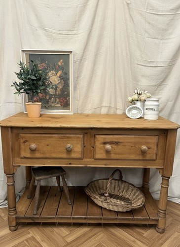 Large vintage pine - pine, console