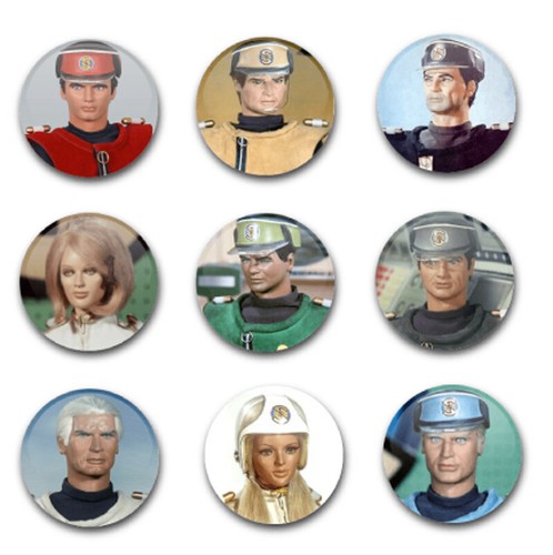 25mm button badges x9 - 1",