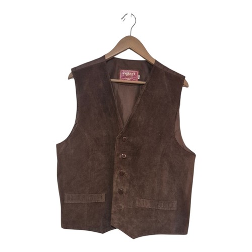 Vintage brown suede leather - vintage,