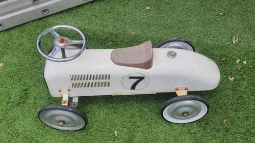 Vintage tin plate kids ride - vintage,