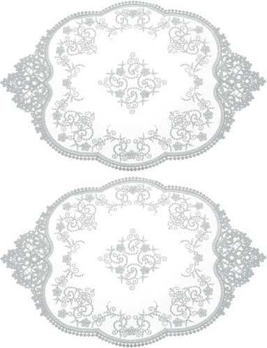 Retro lace table placemats - retro,