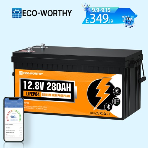 Eco worthy 12v 280ah - eco-worthy, lifepo4