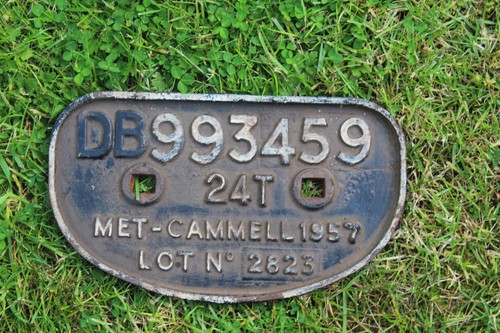 Railway cast iron plate 1957 - railway,