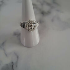 Beautiful Brazilian Petalite Cluster Ring in Sterling Silver