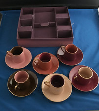 Bistro Style Espresso Cup and Saucer Set - Fine Porcelaine