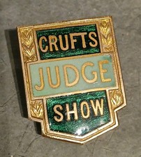 Vintage Crufts Dog Shoe JUDGE Enamel Pin Badge