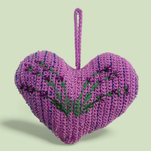 Handmade crochet hanging - handmade, heart