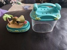 2004 Hasbro Littlest Pet Shop LPS Portable Pets  V1  Terrarium, Turtle ,Rare