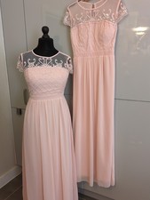 Quiz Size 12/14 Peach Long Dress Embellished Prom Wedding Bridesmaid 2 Available