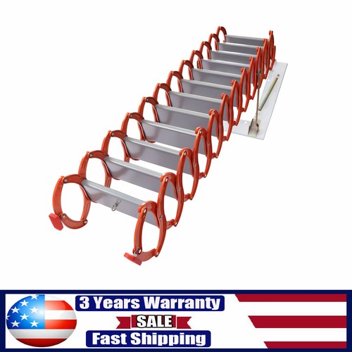 Orange 17ft attic ladder - orange, 12