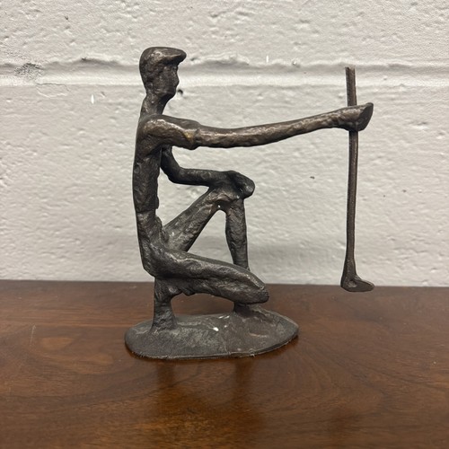 Vintage bronze brass golfer - vintage, bronze/brass