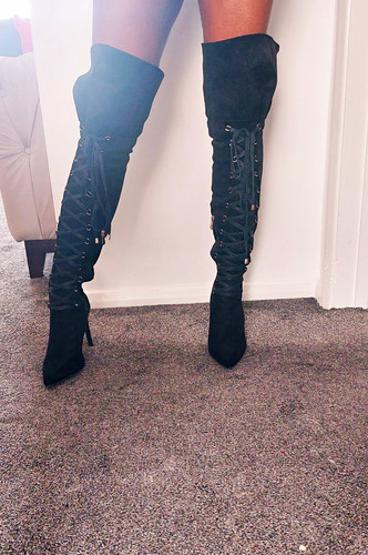 Fashion nova black - black, faux