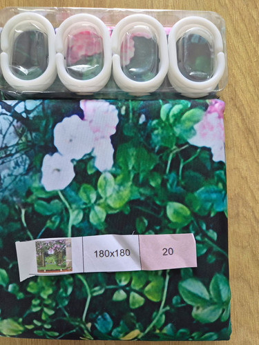 Floral plastic shower curtain - floral,