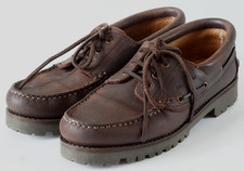 PIERRE CARDIN Brown Leather Lace Up Loafers  Shoes Size UK 9, EU 43